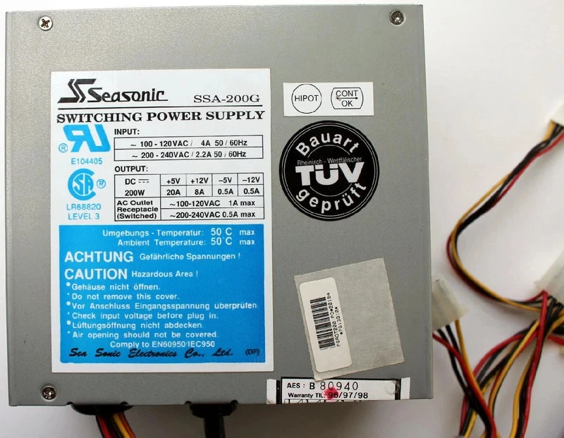 SSA-200G seasonic 200W at style power supply - Image 2 of 4
