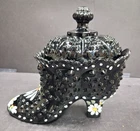 Fenton "Daisy" Black Hobnail Shoe/Boot With Lid Signed S. Stephens Artist
