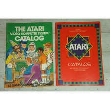 Pair of Vintage Atari Game Catalog Booklets - Green 43 Red 49 - Lot 2