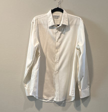 Alexander McQueen Made in Italy White Cotton Dress Shirt 43 Slim 17 34/35