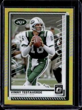2025 Panini Donruss Optic Vinny Testaverde Gold Prizm #/10 Jets