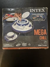 Intex Mega Chill Inflatable Floating 30 Can Beverage Cooler for River Run Tubes