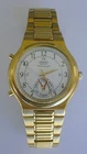 Vintage Seiko Men 8M25-8030 Chronograph Gold Quartz Watch Dancing Hands XLNT CND