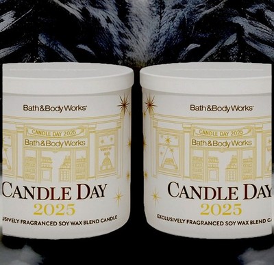 Lot Of 2 Bath & Body Works Candle Day 2025 Sun-Ripened Raspberry 3 Wick Candle
