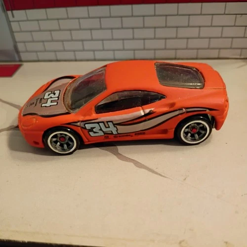 1999 VTG &  Rare MATTEL HOTWHEELS FERRARI 360 MODENA #34 Orange Special Rims L