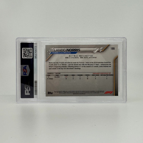 PSA 10 - Lando Norris #199 - 2020 Topps Chrome F1 - F1's Freshest - Rookie Card - Bild 4 von 5