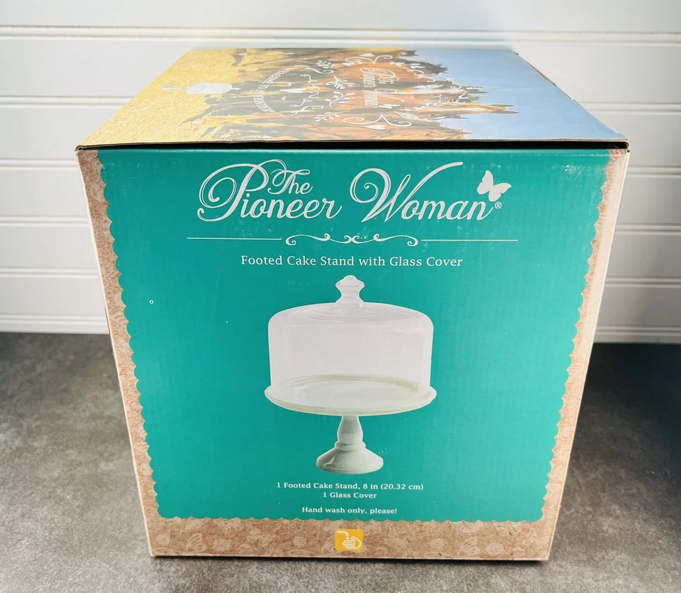 HTF Pioneer Woman Timeless Beauty 8 英寸玉蛋糕架 — 第 3/4 张图片