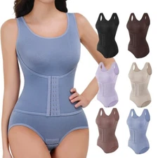 Womens Bodysuit Tank top postpartum shaping underwear one-piece shapewear buckle
