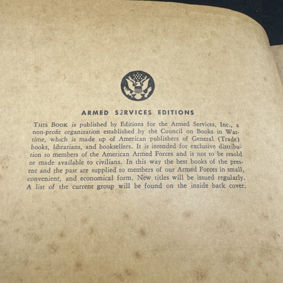 ✈️ Kim by Rudyard Kipling Rare 1944 1st Ed Thus. Armed Services Edition WW2 Foto 4 de 4