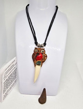 TALISMAN COLMILLO BUHO ORIGINAL / FANG NECKLACE DINERO SUERTE PROTECCION