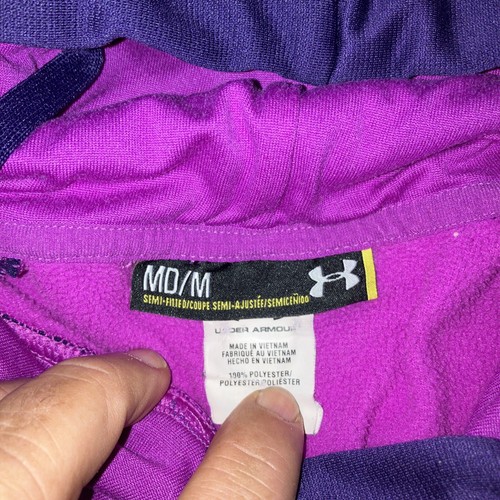 under armour junior hoodie Size Medium Purple On Purple - Picture 7 of 8