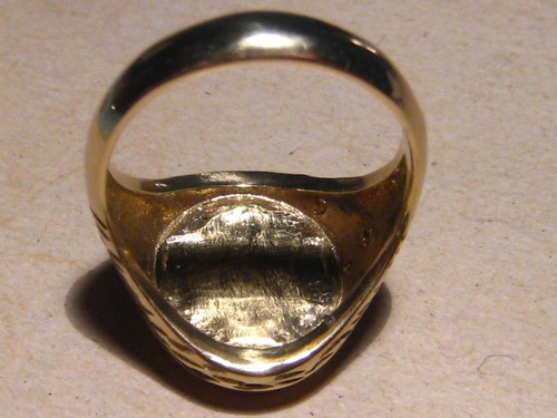 Large Men's Gem Opal Ring -- 13 grams of solid 14k Yellow Gold - Picture 15 of 15