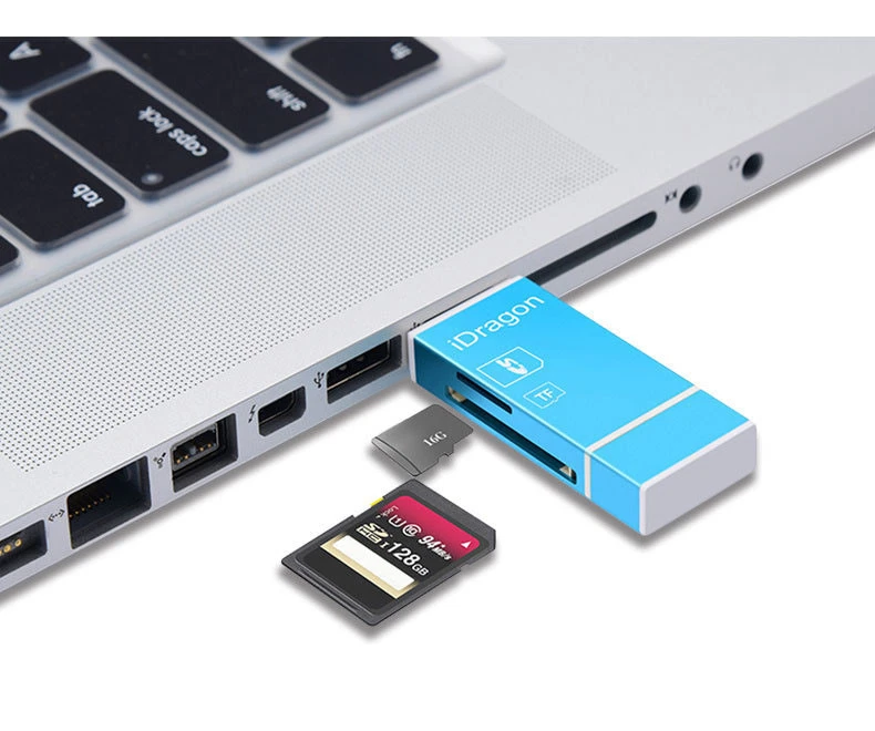USB SD TF Card Reader for iPhone X 8 7 6 5 iPad Android Samsung S5 S6 S7 MACBOOK - Image 2 of 4