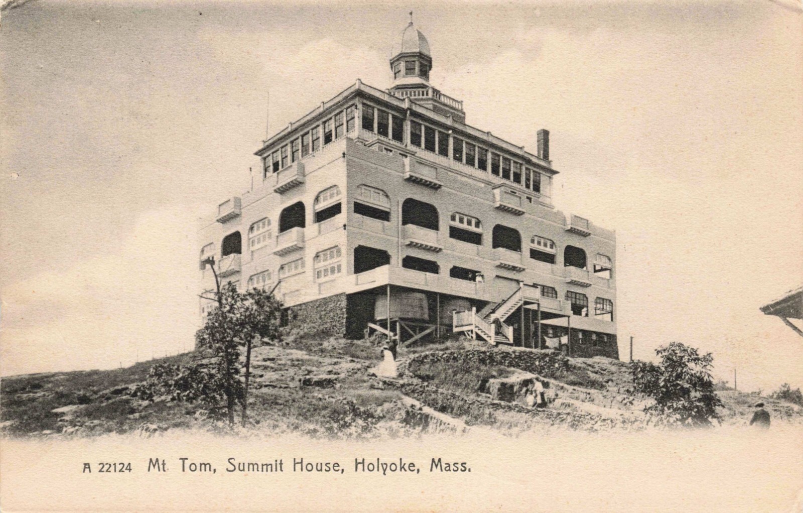 Mt. Tom, Summit House, Holyoke, Massachusetts Vintage PC Posted 1907 eBay