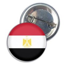 Egypt Flag Button Badge Pin Badge (25, 55 or 77mm)
