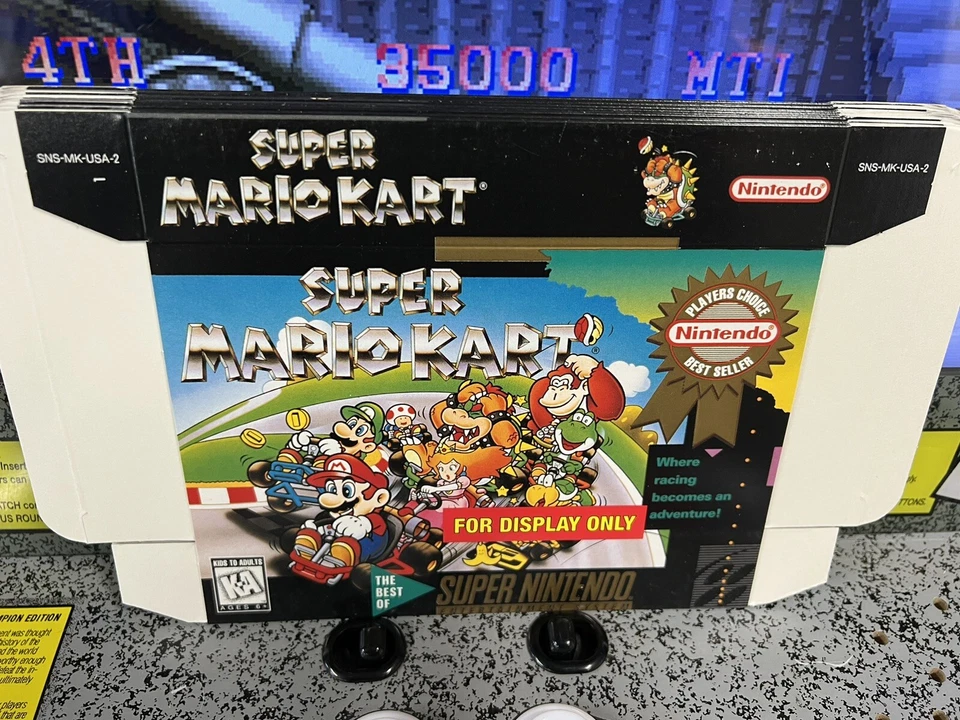 8 SNES NFR Box Lot: Mario Kart, Donkey Kong Country 2, F-Zero, Griffey, Kirby x2 - Image 3 of 4