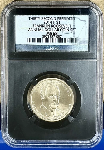 2014 P FRANKLIN ROOSEVELT DOLLAR NGC MS68 | 32ND PRESIDENT ANNUAL DOLLAR