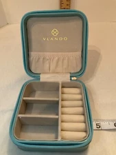 VLANDO vintage travel  jewelry box 4 1/2”