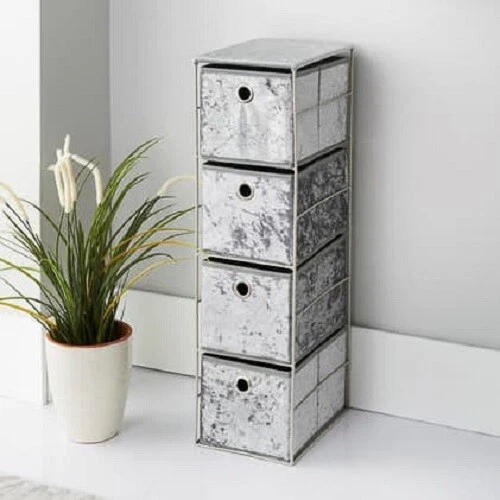 Crushed velvet chest of drawers deals