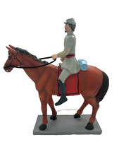 10" Civil War Confederate Cavalry Soldier on Horse Resin Figure New