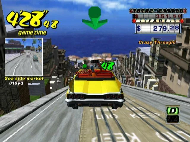 Crazy Taxi (PS2 Gameplay) 