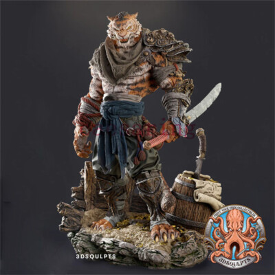 Tiger Warrior 3D Printing Figure Unpainted Model GK Blank Kit Sculpture Stock