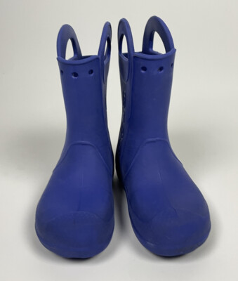 CROCS Kids Handle It Rain Boots Blue Boots Shoes Youth Slip On