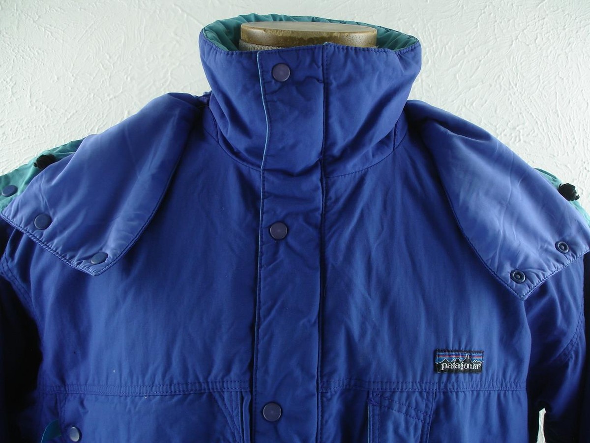 Men's sz M Vtg 1990's Patagonia Storm Blue Parka Jacket Coat Hong