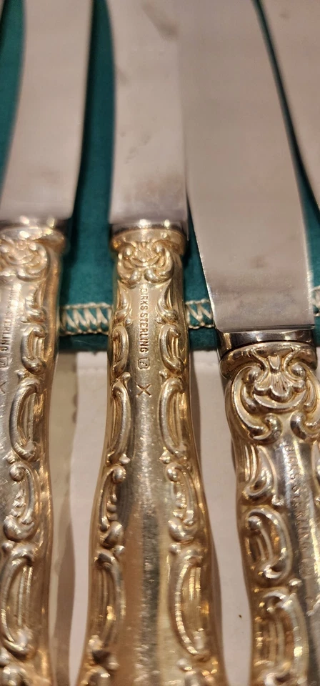 Juego de 12 asas de plata surtidas vintage BIRKS Cavendish Sterling Foto 4 de 4