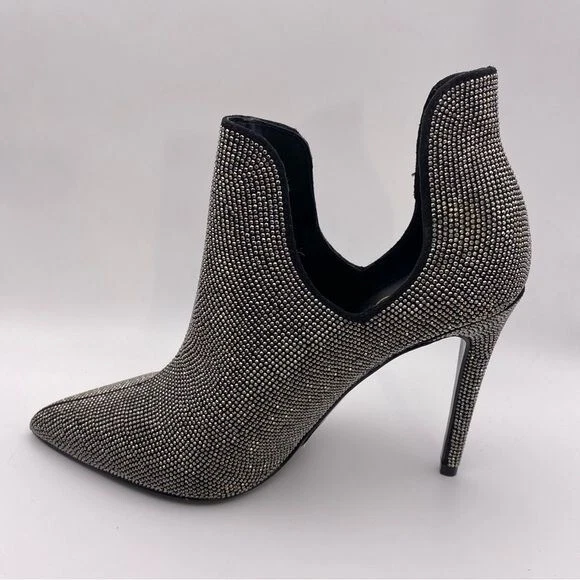 ALDO Womens AMILMATHIEN Slip on Stiletto Heel Shooties Silver Size