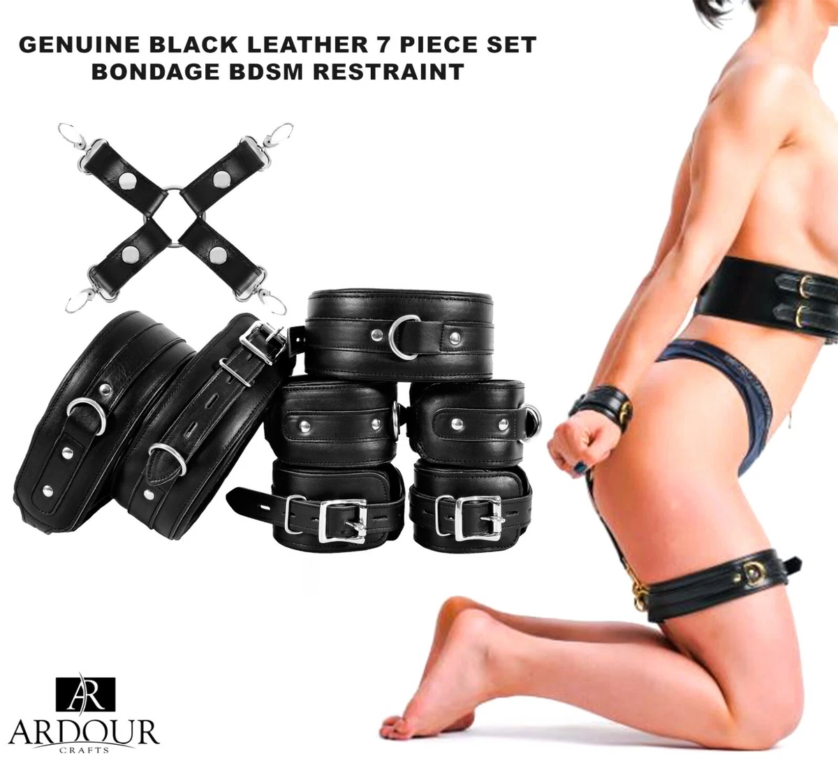 BDSM Toys Sex Play Game for Couples Wrist, Ankle, Thigh Cuffs & Neck Collar  7 pc | eBay