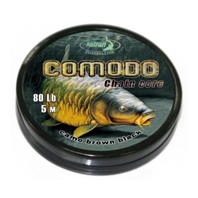 Katran Chain core COMODO 80lb 5m Carp Fishing Hooklink Line All - Main Image