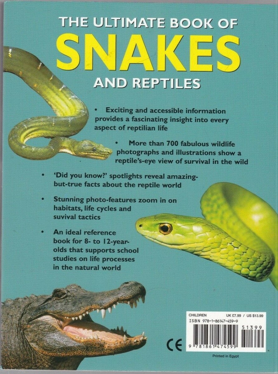 Snakes Reptiles Ultimate Book Paperback New 700 Photo 256 Page New