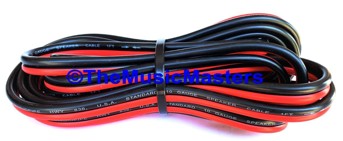 Vital Wave 15-Foot 20 Gauge Speaker Wire - Red/Black, For Home/Car Audio & 12V DC Power