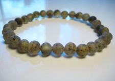 Raw Genuine Round Green Amber Baltic Amber Bracelet  