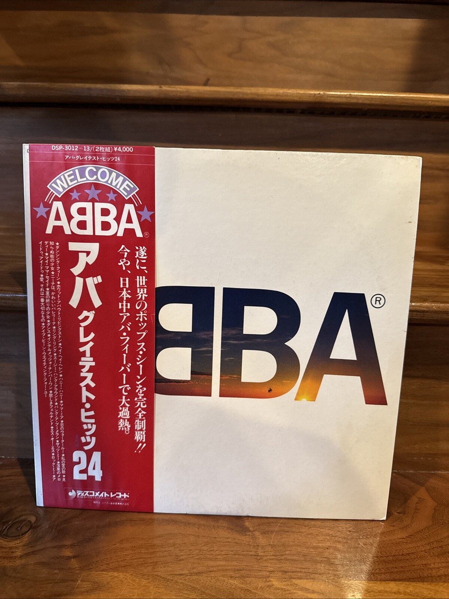 LP/アバ/グレイテスト・ヒッツ24　 DSP-3012～13　帯　h73w59 ABBA - ABBA's Greatest Hits 24 - Japan Vinyl Insert OBI 2 LPs