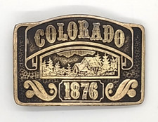 Vintage Colorado Statehood Belt Buckle