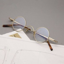Vintage kleine runde 34mm Brille Herren Damen...