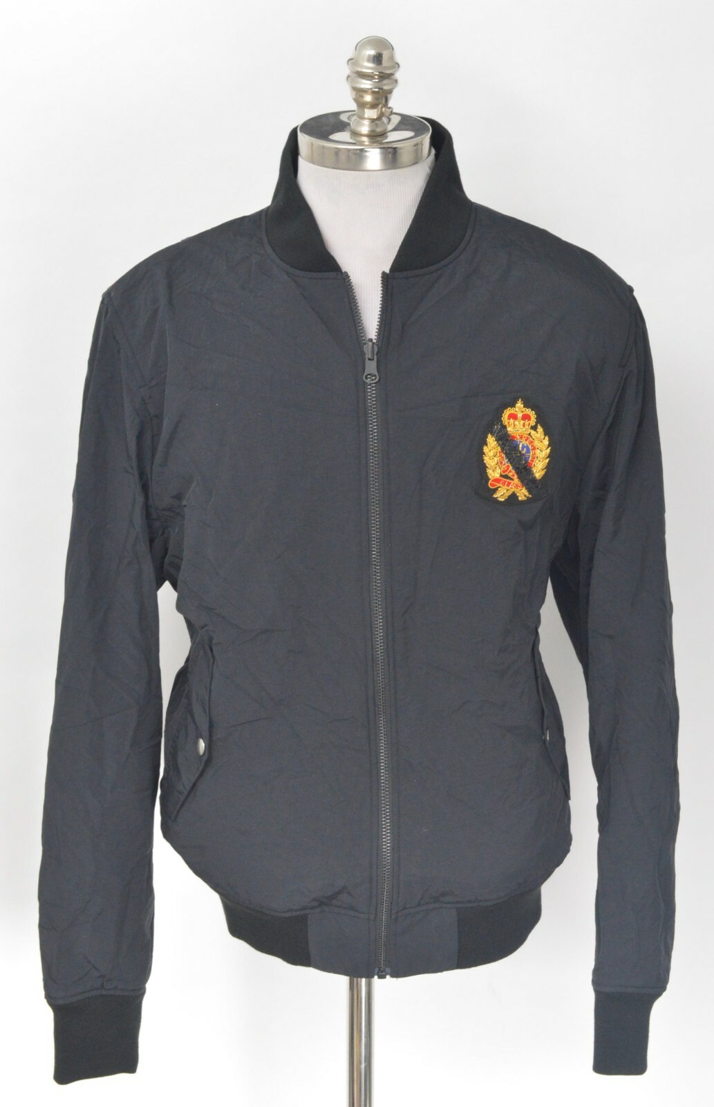 Новая сине-черная куртка-бомбер для ГОСУДАРСТВЕННОЙ школы Нью-Йорка стоимостью 1250 долларов США, пальто XS