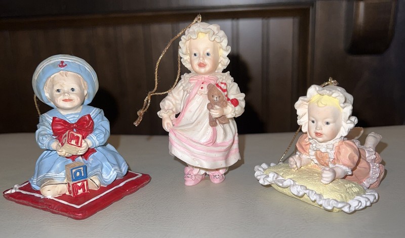 Ashton-Drake Ornaments Lot of 3 Baby Dolls - Vintage