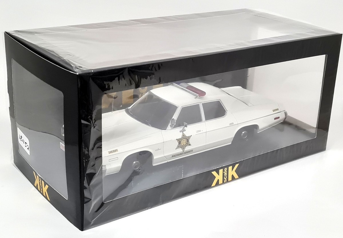 KK 1/18 Dodge Monaco 1974 Hazzard County Police Diecast Model Car