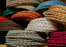 3 Core Twisted Vintage Wire Coloured Fabric Braided Cable Lamp Cord Flex US