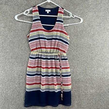Charming Charlie Women's Dress Size Medium Multicolor Striped Sleeveless