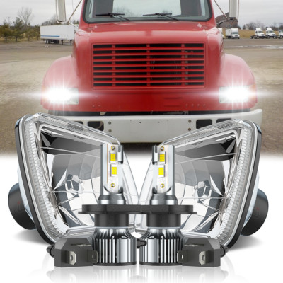7x6''inch LED Headlights Hi-Lo DRL Sealed 5X7'' For International 4700 4900 8100