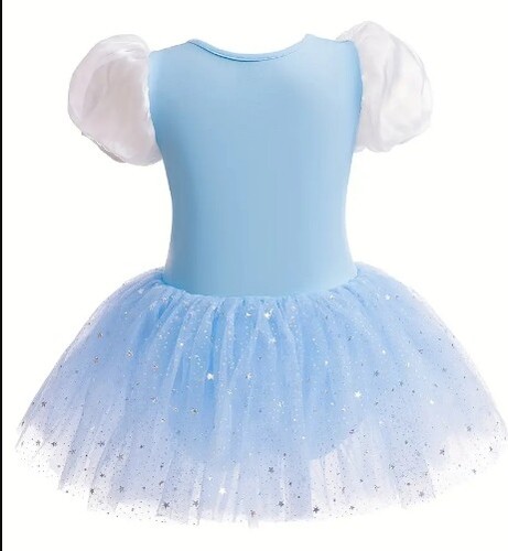 NEW Princess Cinderella Tutu Romper Leotard Dress Girls Halloween Costume - Picture 5 of 6