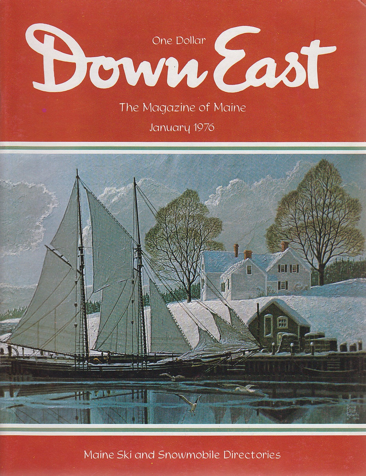 Down East Maine Magazine 1976 January Bath/Hancock/Katahdin/Brunswick