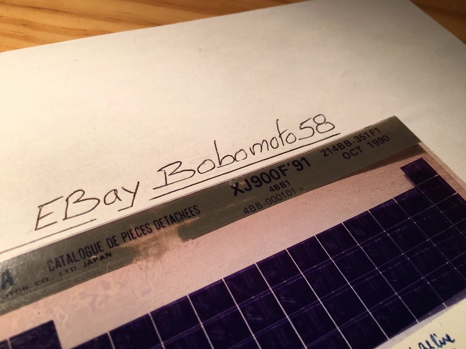 Yamaha XJ900F 1991 4BB1 XJ900 XJ 900 Micro Enchufe Piezas List Catálogo - Imagen 2 de 2