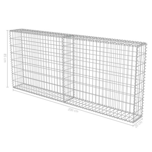 NNEVL Gabion Wall with Covers Galvanised Steel 200x20x85 cm - Picture 6 of 6