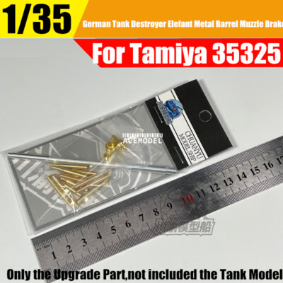 1/35 German Elefant Tank Destroyer Metal Gun Barrel+Shells Kits for Tamiya 35325