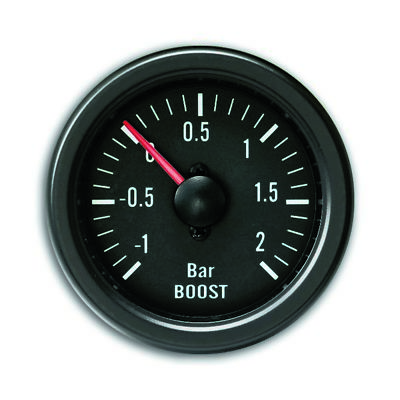 YoungTimer Manometer, Turbodruck, Boost, schwarz O52mm
